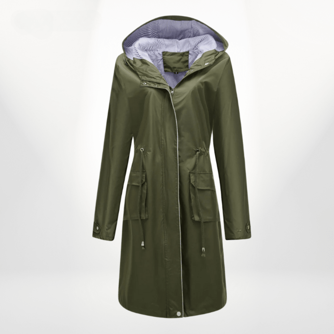 Trenchcoat Dames Oversized Denim Dubbelrijig – Najaar | Miss Madera - Miss Madera MIS-LJ59DP