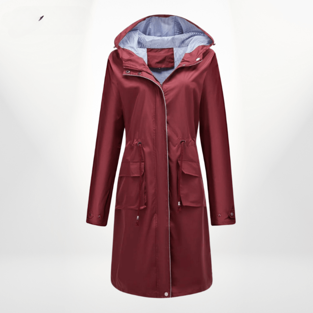 Trenchcoat Dames Oversized Denim Dubbelrijig – Najaar | Miss Madera - Miss Madera MIS-PRP4A3