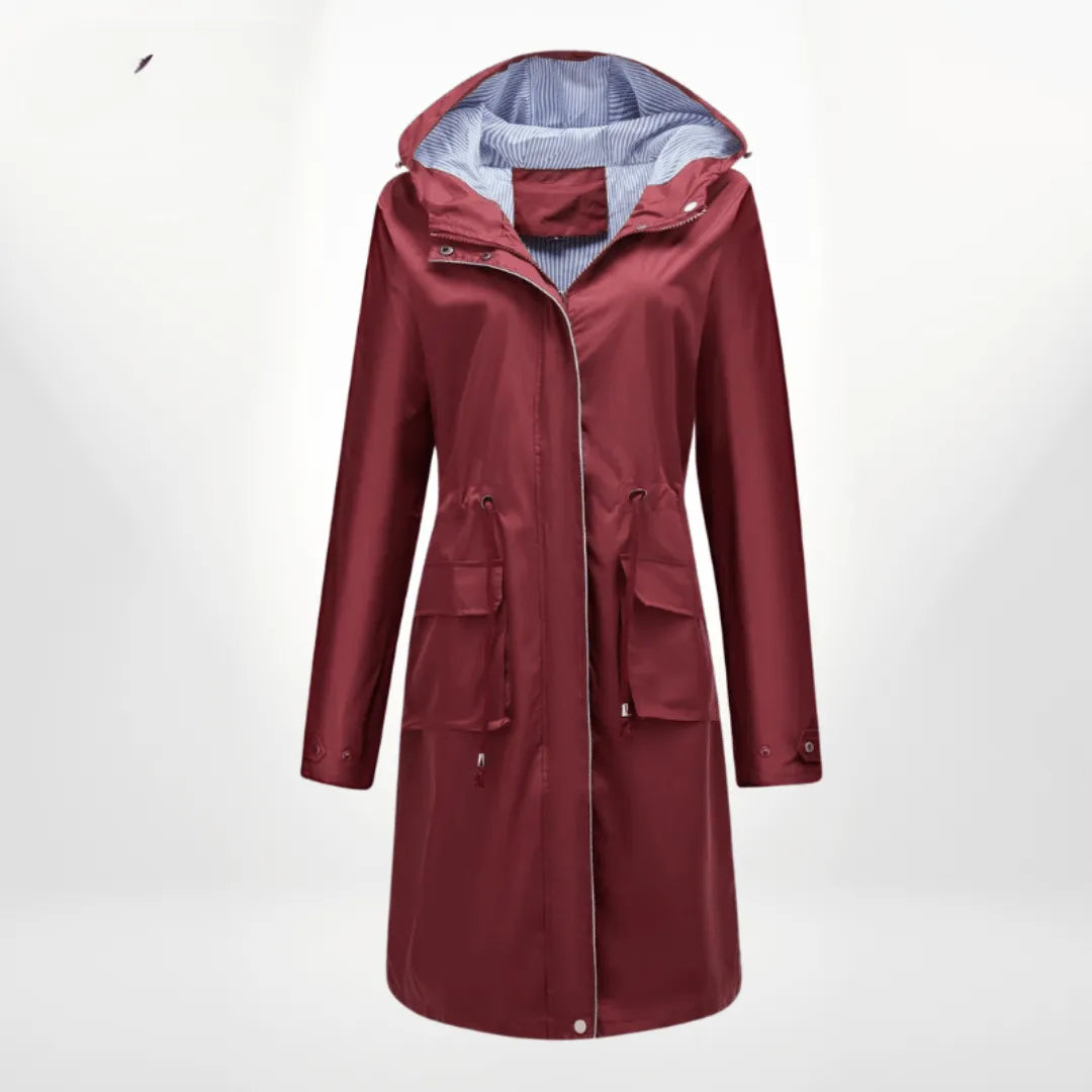 Trenchcoat Dames Oversized Denim Dubbelrijig – Najaar | Miss Madera - Miss Madera MIS-PRP4A3
