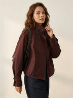 Trenchcoat met hoge kraag en gesp - Miss Madera
