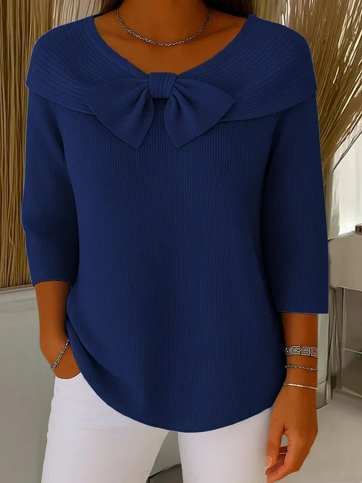 Trui Dames met Strikdetail | Relaxed Fit Casual - Miss Madera