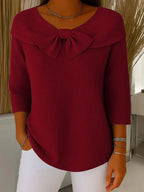Trui Dames met Strikdetail | Relaxed Fit Casual - Miss Madera