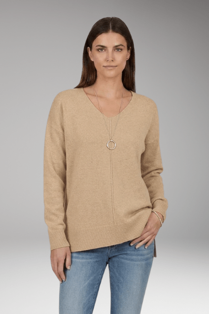 Trui Dames V-Hals Chevron Relaxed Fit Gebreid – Herfst | Miss Madera - Miss Madera MIS-IW06ST