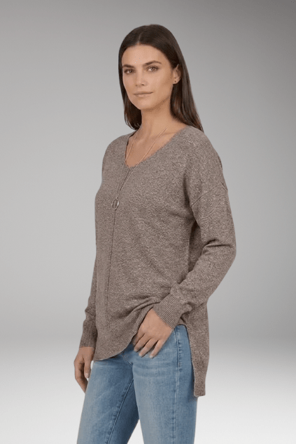 Trui Dames V-Hals Chevron Relaxed Fit Gebreid – Herfst | Miss Madera - Miss Madera MIS-NZ8SIK