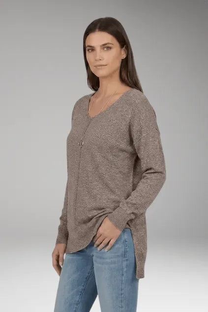 Trui Dames V-Hals Chevron Relaxed Fit Gebreid – Herfst | Miss Madera - Miss Madera MIS-NZ8SIK