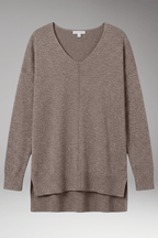 Trui Dames V-Hals Chevron Relaxed Fit Gebreid – Herfst | Miss Madera - Miss Madera MIS-NZ8SIK