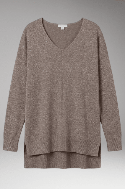 Trui Dames V-Hals Chevron Relaxed Fit Gebreid – Herfst | Miss Madera - Miss Madera MIS-NZ8SIK