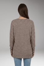 Trui Dames V-Hals Chevron Relaxed Fit Gebreid – Herfst | Miss Madera - Miss Madera MIS-NZ8SIK