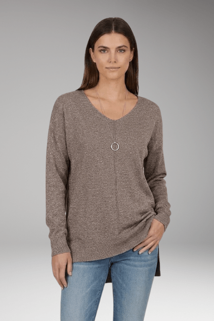 Trui Dames V-Hals Chevron Relaxed Fit Gebreid – Herfst | Miss Madera - Miss Madera MIS-NZ8SIK