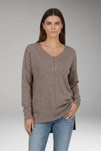 Trui Dames V-Hals Chevron Relaxed Fit Gebreid – Herfst | Miss Madera - Miss Madera MIS-NZ8SIK
