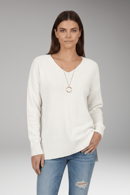 Trui Dames V-Hals Chevron Relaxed Fit Gebreid – Herfst | Miss Madera - Miss Madera MIS-QJAD3D
