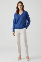 Trui Dames V-Hals Dropped Shoulders Loose Fit – Casual | Miss Madera - Miss Madera MIS-HNOBZP