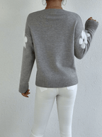 Trui Dames Wijd Bloemenprint Tricot – Kantoor | Miss Madera - Miss Madera MIS-N4708L