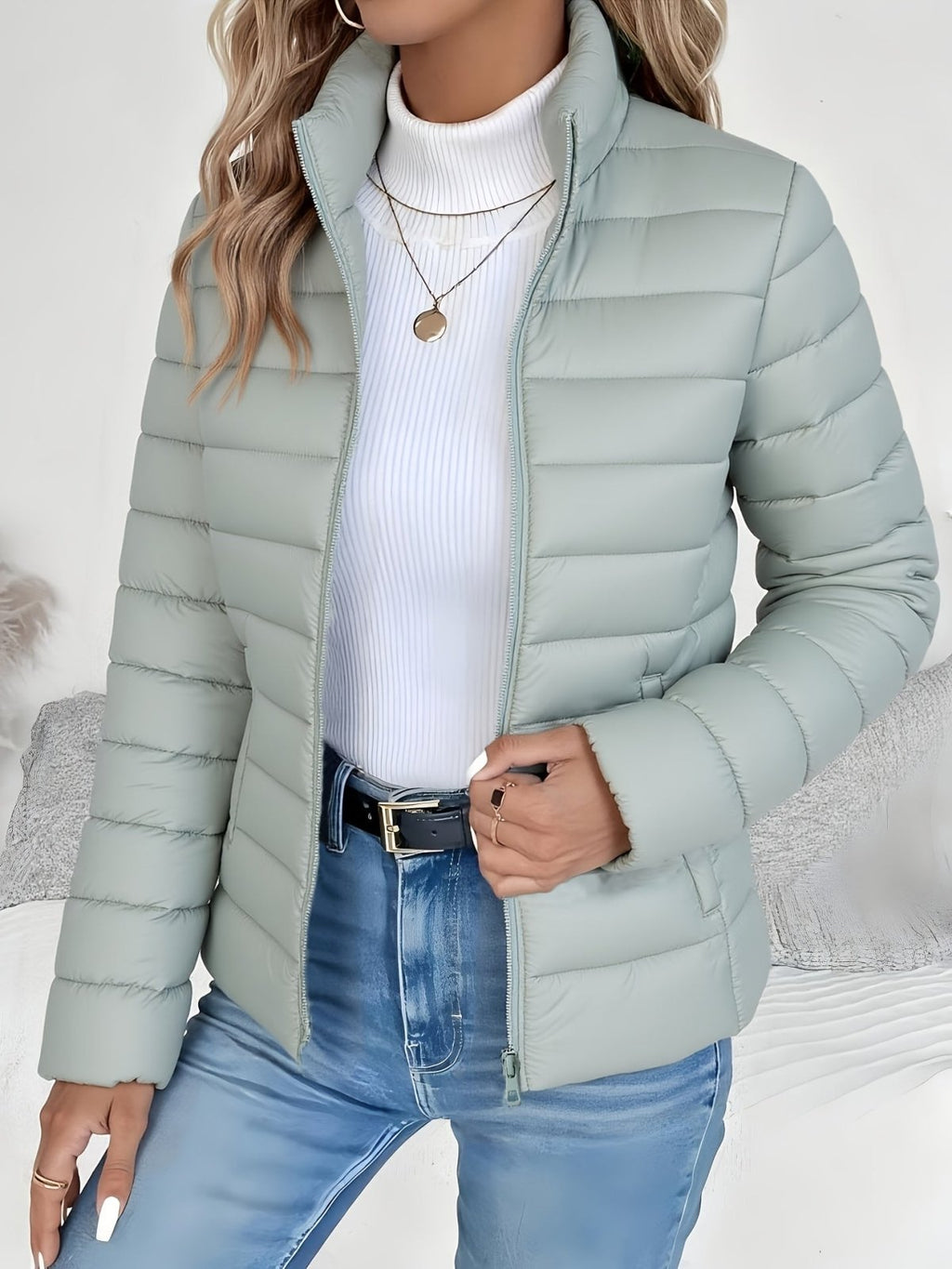 Tussenjas Dames | Staande Kraag Lichtgewicht Oversized - Miss Madera