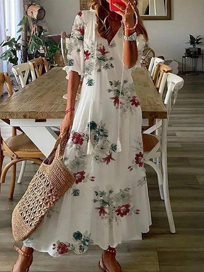 Miss | Jurk Dames Maxi Boho Casual - Katoenmix