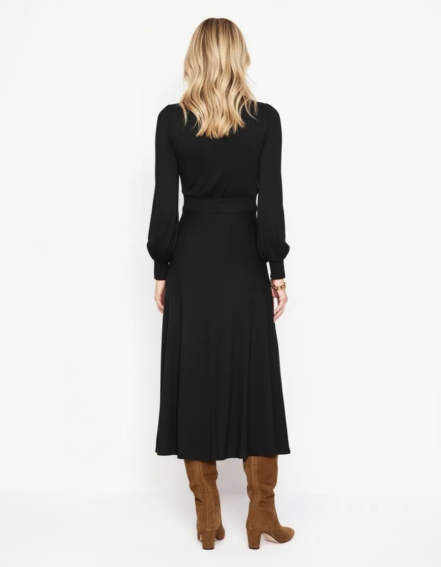 Viscose Jurk Dames | Bisschopsmouwen Getailleerd - Miss Madera