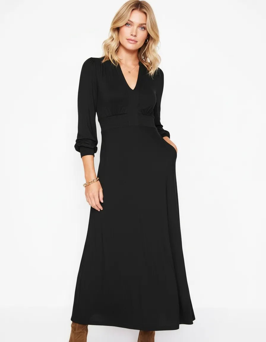 Viscose Jurk Dames | Bisschopsmouwen Getailleerd - Miss Madera