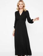 Viscose Jurk Dames | Bisschopsmouwen Getailleerd - Miss Madera