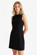 Viscose Jurk Dames | Hoge Hals Aansluitend Gebreid - Miss Madera