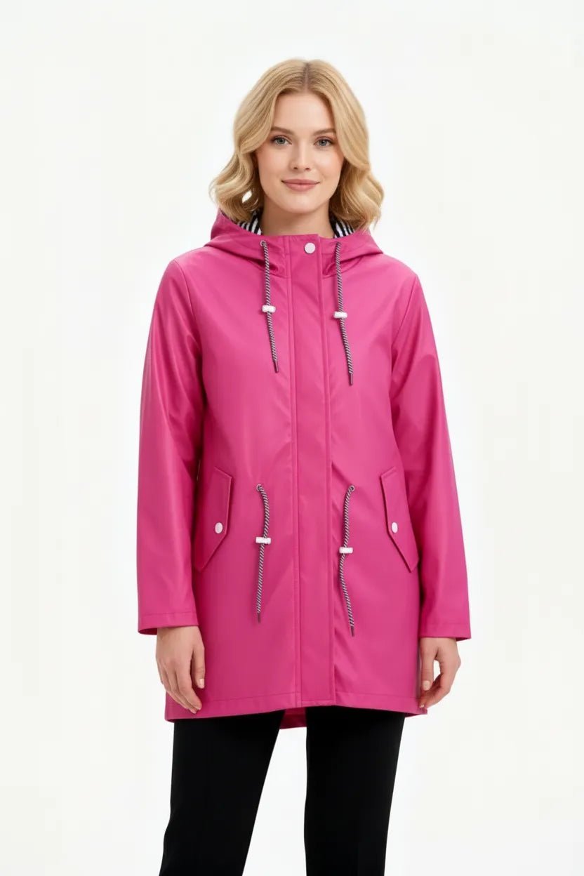 Waterdichte Regenjas Dames | Minimalistische Verborgen Rits - Miss Madera