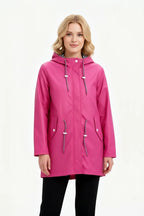 Waterdichte Regenjas Dames | Minimalistische Verborgen Rits - Miss Madera