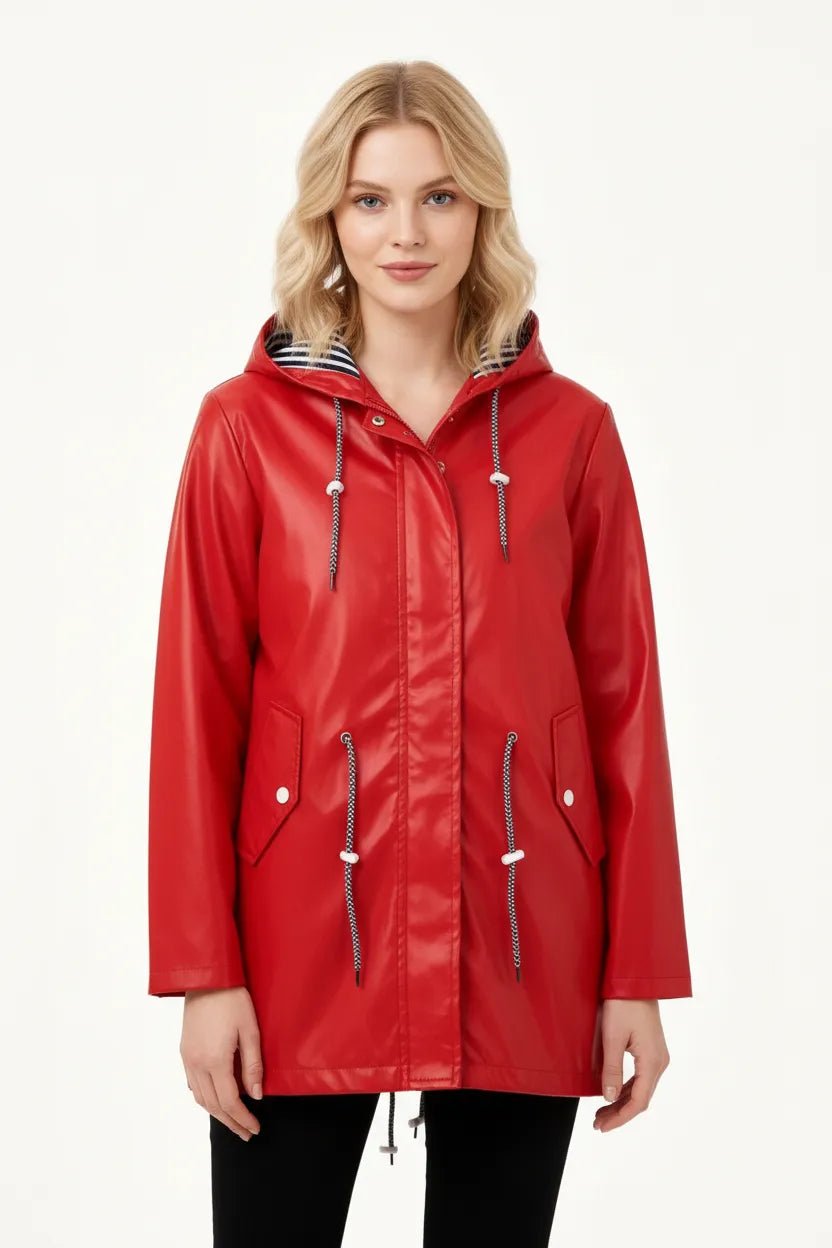 Waterdichte Regenjas Dames | Minimalistische Verborgen Rits - Miss Madera