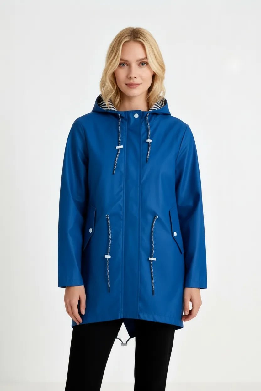 Waterdichte Regenjas Dames | Minimalistische Verborgen Rits - Miss Madera