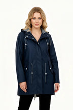 Waterdichte Regenjas Dames | Minimalistische Verborgen Rits - Miss Madera
