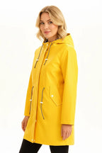 Waterdichte Regenjas Dames | Minimalistische Verborgen Rits - Miss Madera