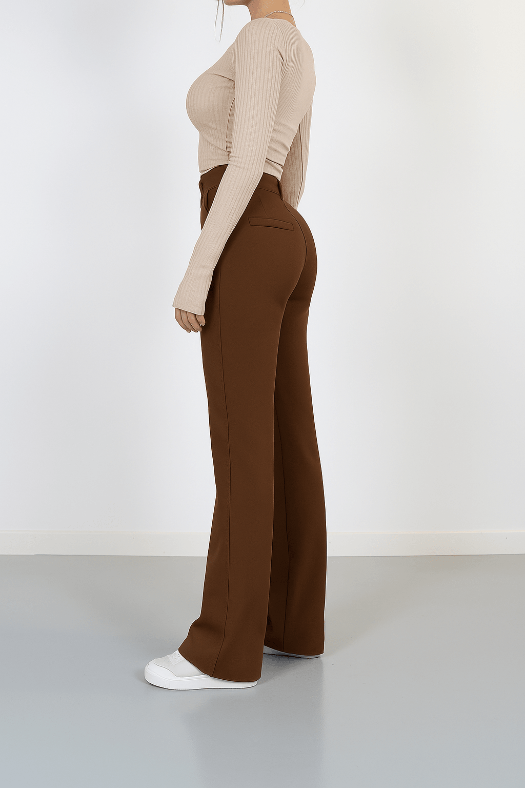 Wide Leg Broek Polyestermix - Miss Madera - Miss Madera
