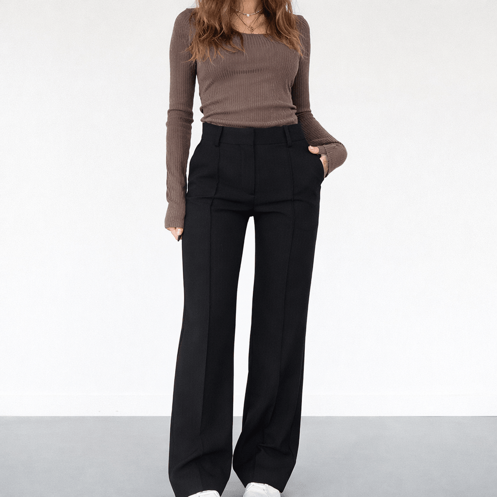 Wide Leg Broek Polyestermix - Miss Madera - Miss Madera