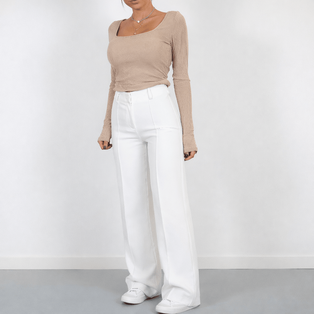 Wide Leg Broek Polyestermix - Miss Madera - Miss Madera
