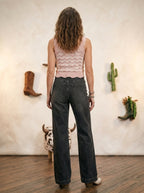 Wide Leg jenas met hoge taille - Miss Madera