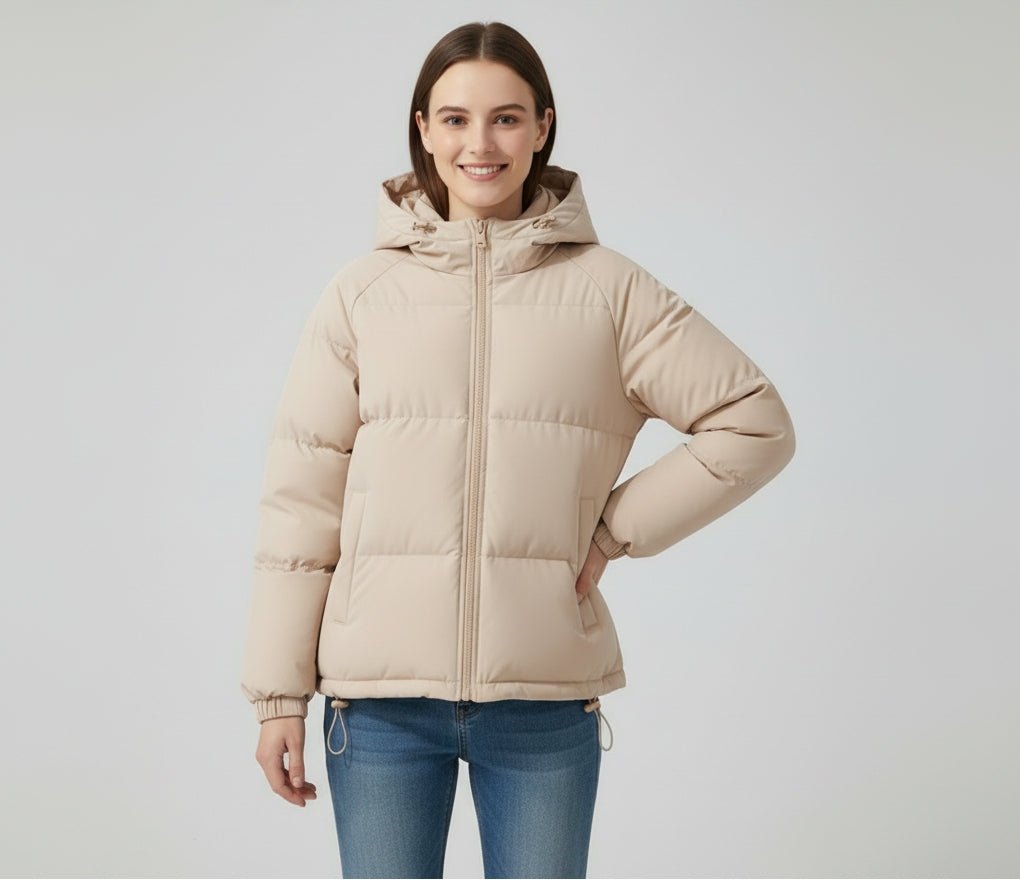 Winterjas Dames Getailleerd Gewatteerd Capuchon – Winter | Miss Madera - Miss Madera MIS-CAVGKW