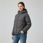 Winterjas Dames Getailleerd Gewatteerd Capuchon – Winter | Miss Madera - Miss Madera MIS-81RJK5