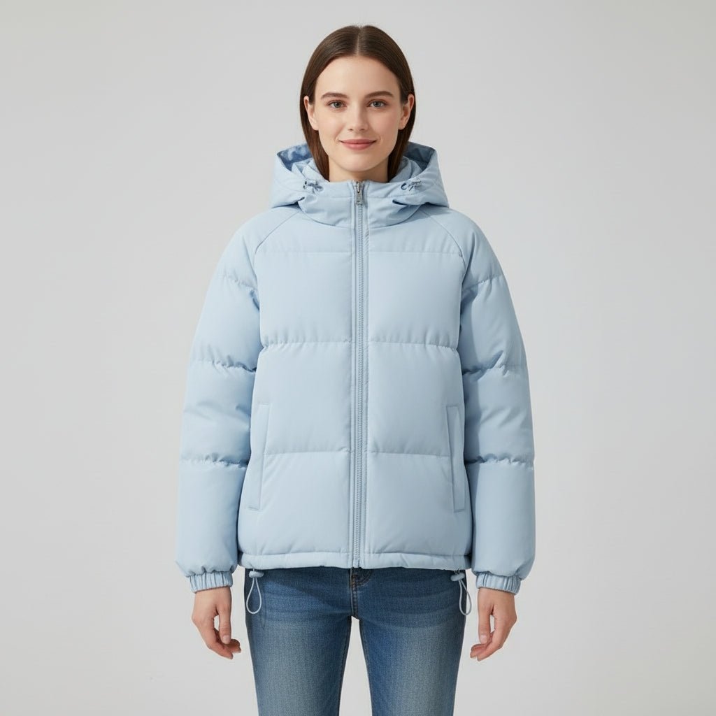 Winterjas Dames Getailleerd Gewatteerd Capuchon – Winter | Miss Madera - Miss Madera MIS-V911FT