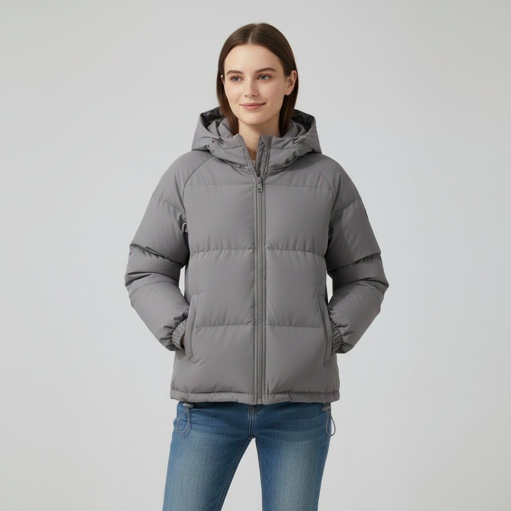 Winterjas Dames Getailleerd Gewatteerd Capuchon – Winter | Miss Madera - Miss Madera MIS-EL72SC
