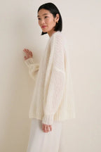 Wol Kasjmier Trui Dames | Bootnek Oversized Gebreid - Miss Madera