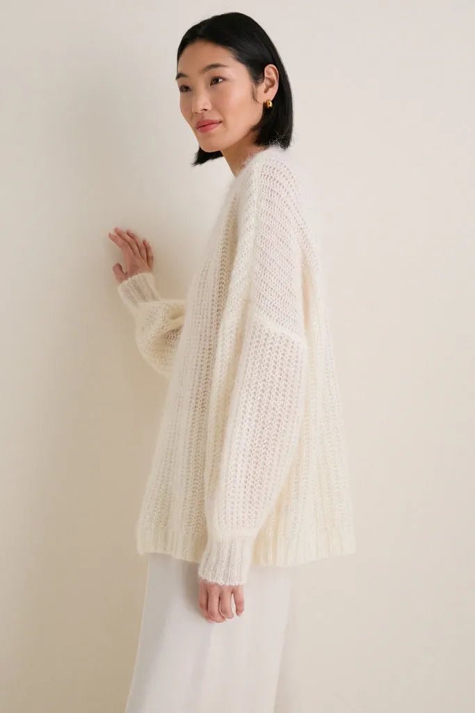 Wol Kasjmier Trui Dames | Bootnek Oversized Gebreid - Miss Madera