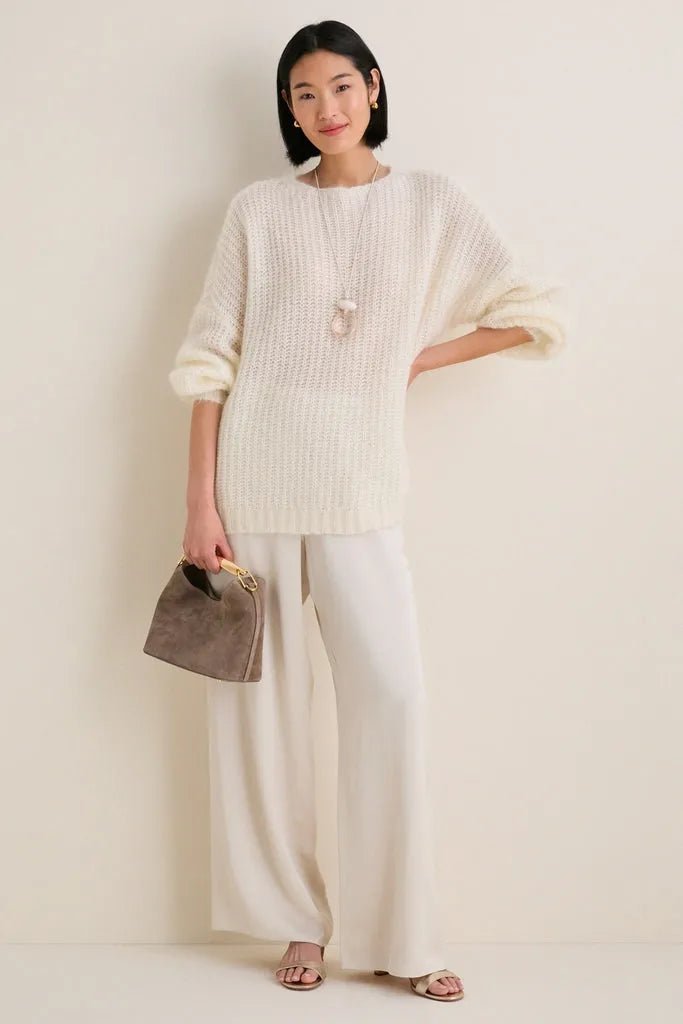 Wol Kasjmier Trui Dames | Bootnek Oversized Gebreid - Miss Madera