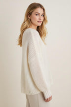 Wol Kasjmier Trui Dames | Bootnek Oversized Gebreid - Miss Madera