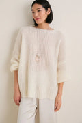 Wol Kasjmier Trui Dames | Bootnek Oversized Gebreid - Miss Madera