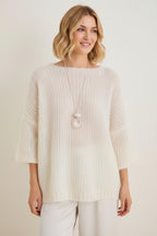 Wol Kasjmier Trui Dames | Bootnek Oversized Gebreid - Miss Madera