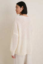 Wol Kasjmier Trui Dames | Bootnek Oversized Gebreid - Miss Madera