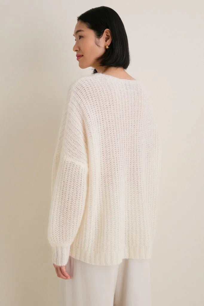 Wol Kasjmier Trui Dames | Bootnek Oversized Gebreid - Miss Madera