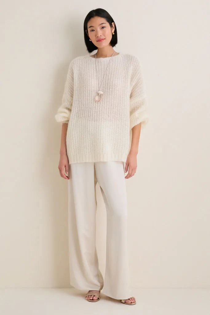 Wol Kasjmier Trui Dames | Bootnek Oversized Gebreid - Miss Madera