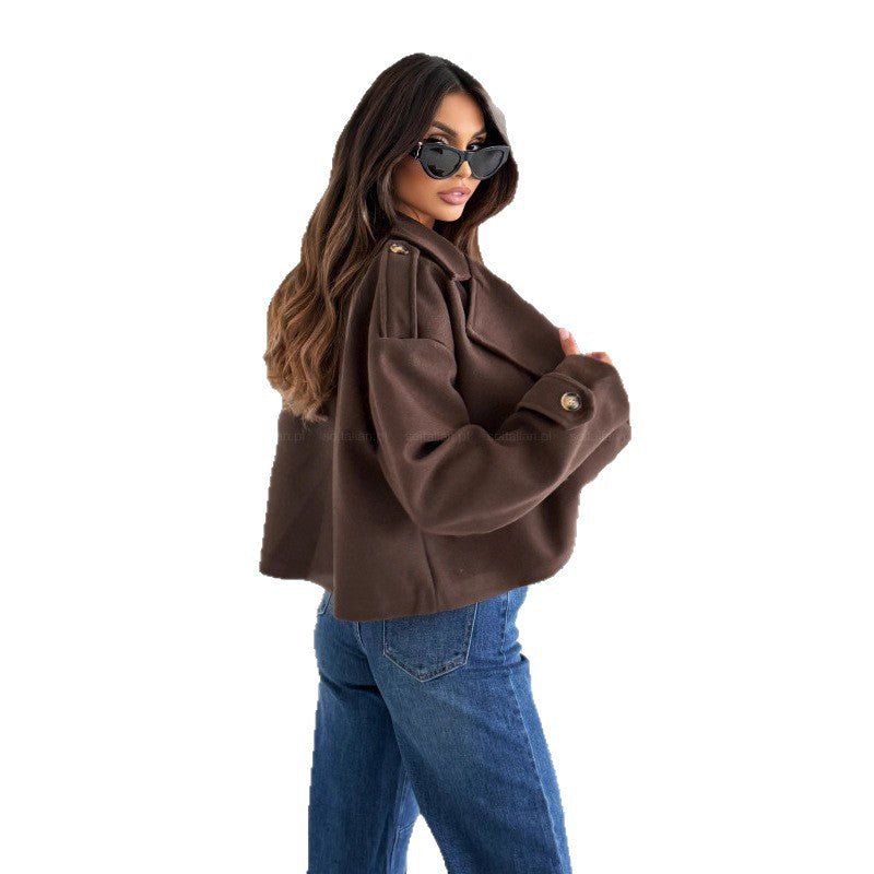 Wollen Korte Jas Dames | Rechte Snit Tijdloos - Miss Madera