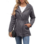 Miss | Jas Dames Utility Capuchon Verstelbare Taille