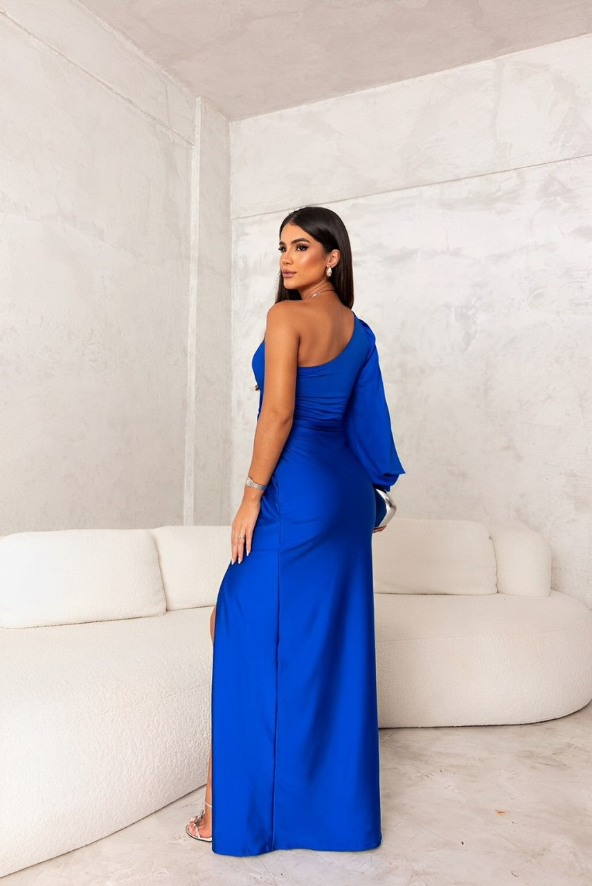 Miss | Jurk Dames One-Shoulder Avond Midi-lengte