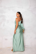 Miss | Jurk Dames One-Shoulder Avond Midi-lengte